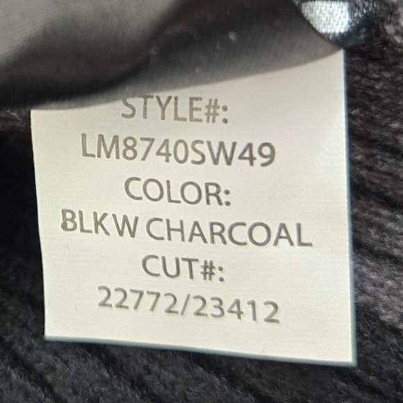 Liverpool Los Angeles M Black Ribbed Sweater Criss Cross Neck Colorblock Knit - Picture 6 of 11